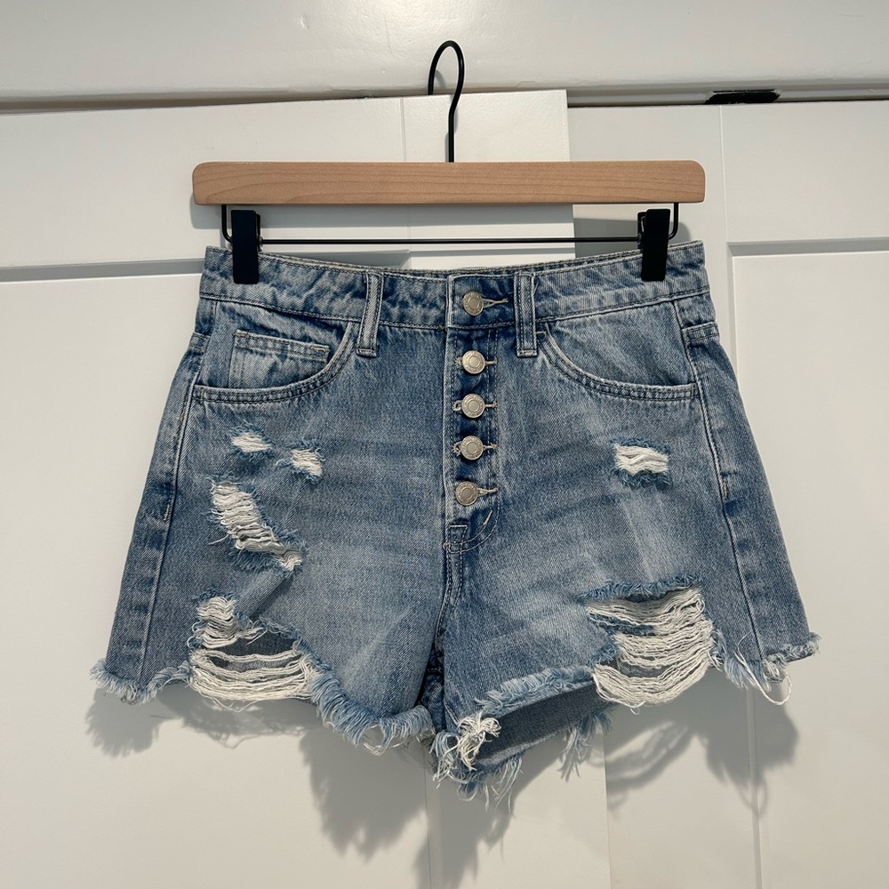 Distressed Denim Women Shorts